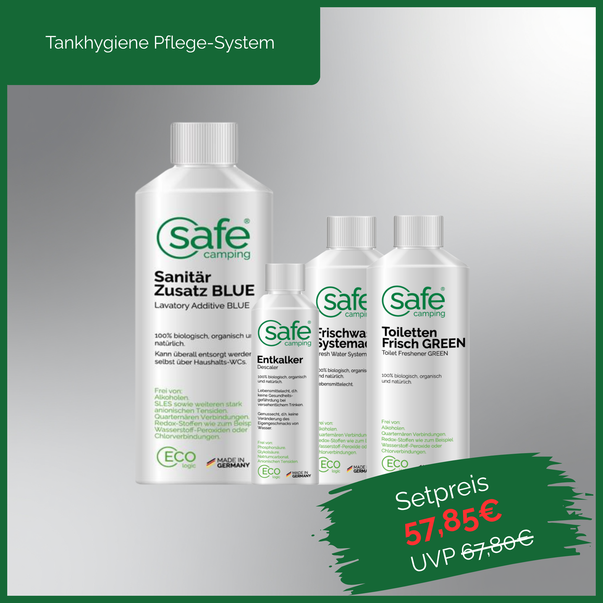 Tankhygiene Pflege-System – Für Frischwasser- & Abwassertanks
