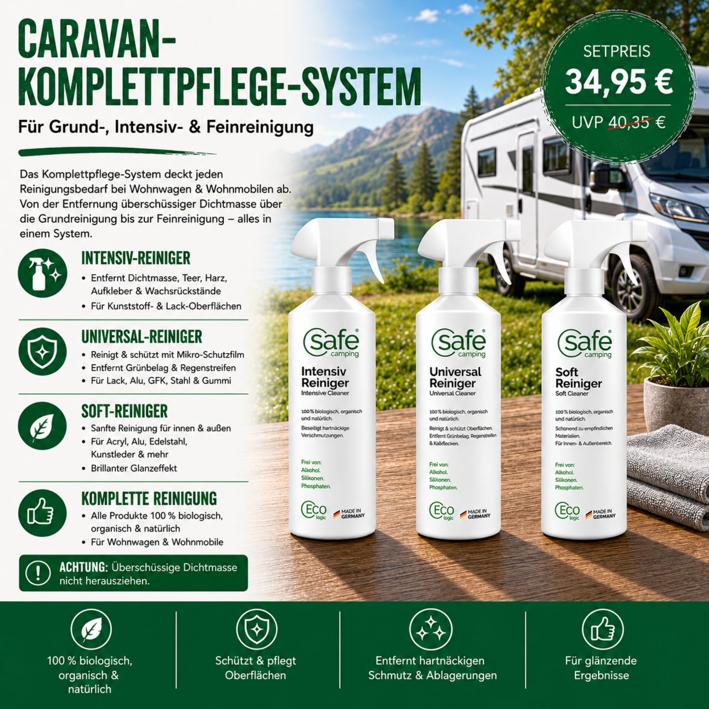 Caravan-Komplettpflege-System – Für Intensiv-, Grund- & Feinreinigung