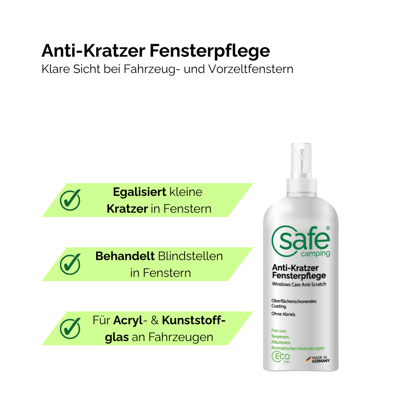 Anti-Kratzer Fensterpflege