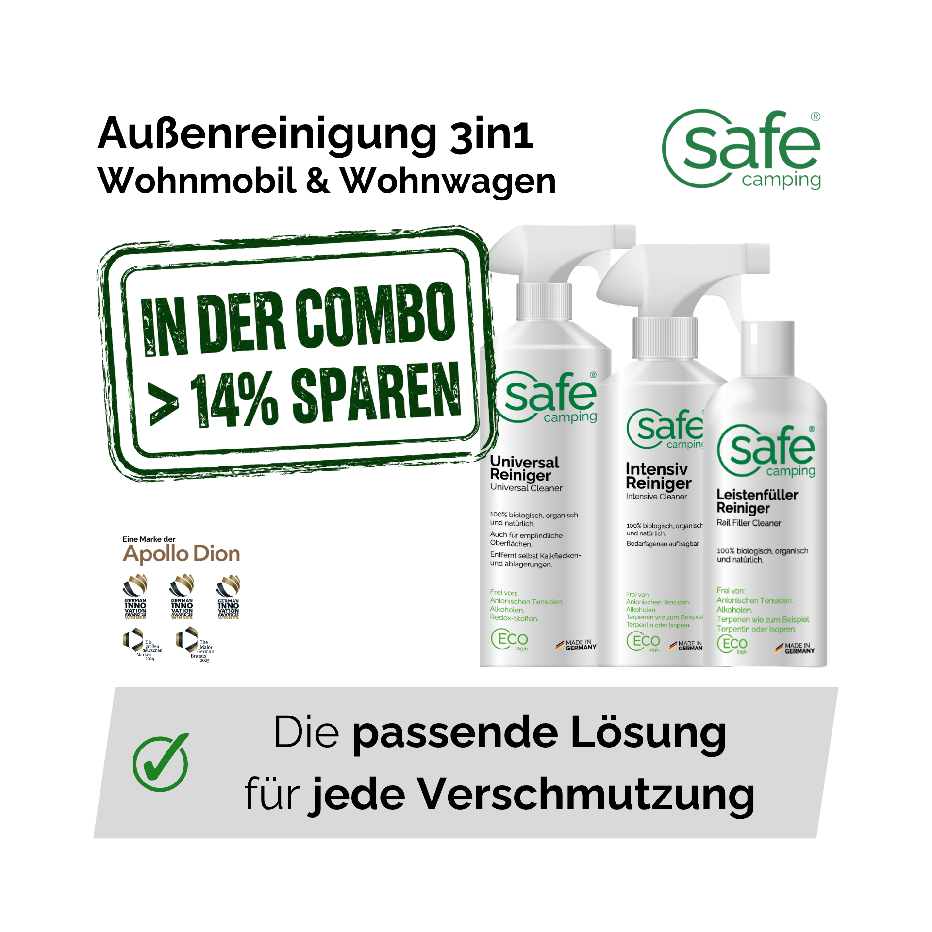 Wohnmobil & Wohnwagen Aussenreinigung 3in1 - Grund-, Intensiv- & Detailreinigung
