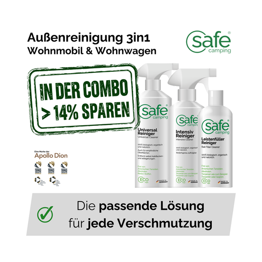 Wohnmobil & Wohnwagen Aussenreinigung 3in1 - Grund-, Intensiv- & Detailreinigung