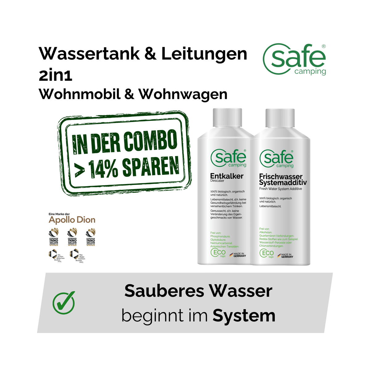 Wassertank & Leitungen 2in1 - Entkalken & Hygiene