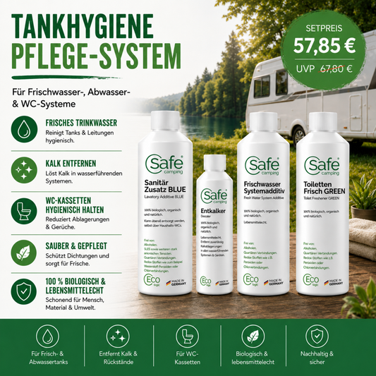 Tank hygiene care system – For fresh water and wastewater tanks in caravans