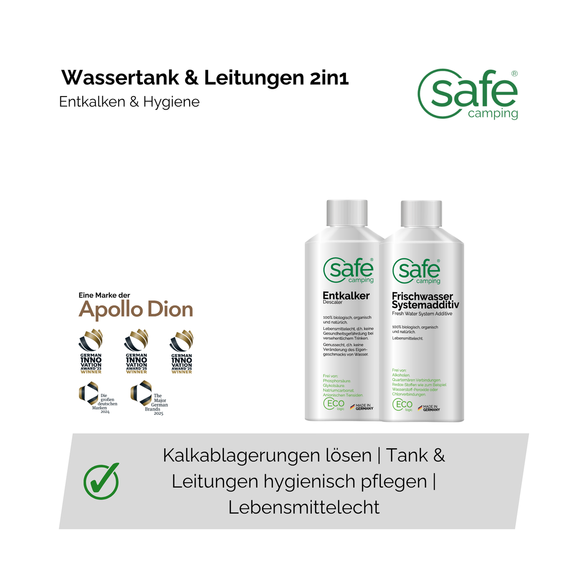 Wassertank & Leitungen 2in1 - Entkalken & Hygiene