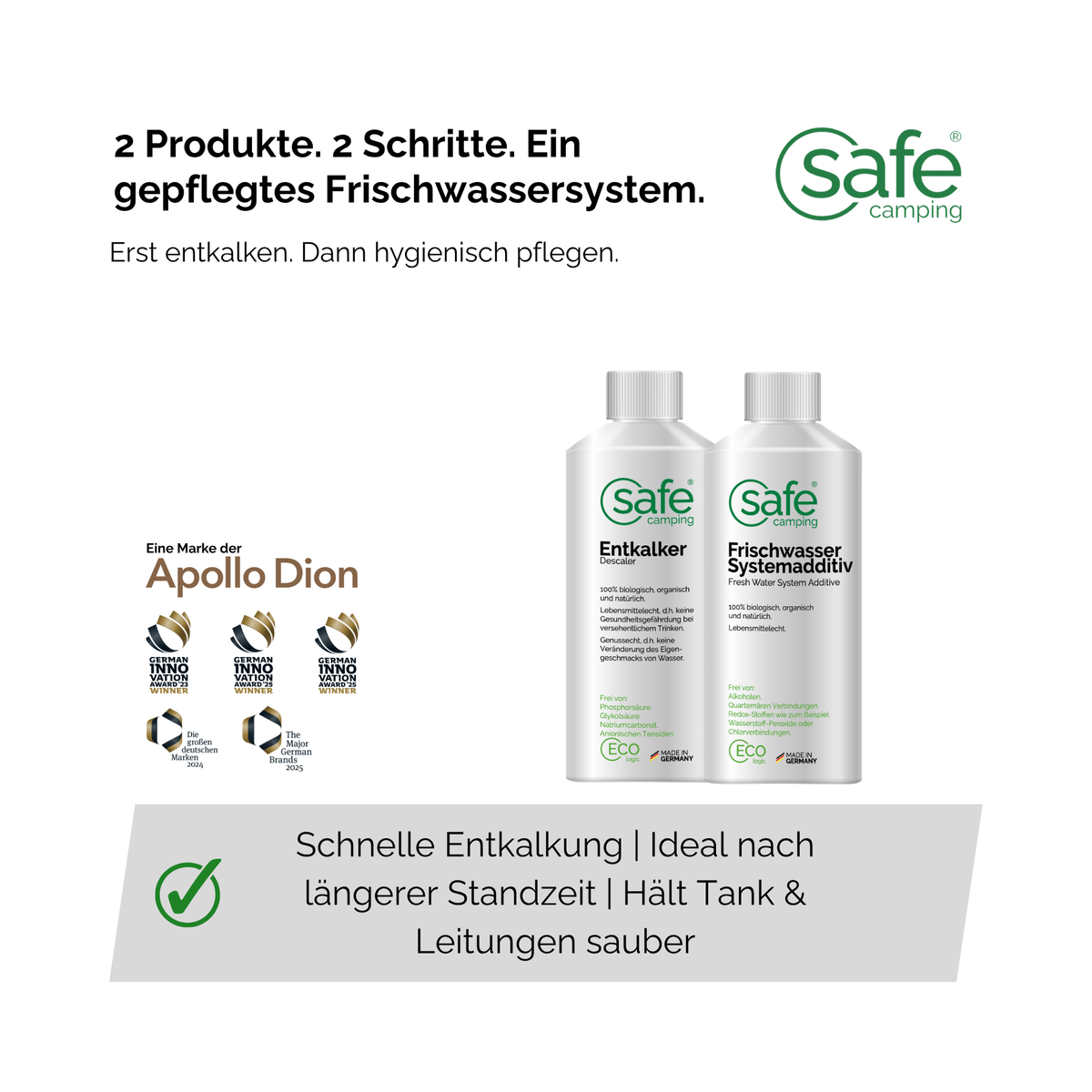 Wassertank & Leitungen 2in1 - Entkalken & Hygiene