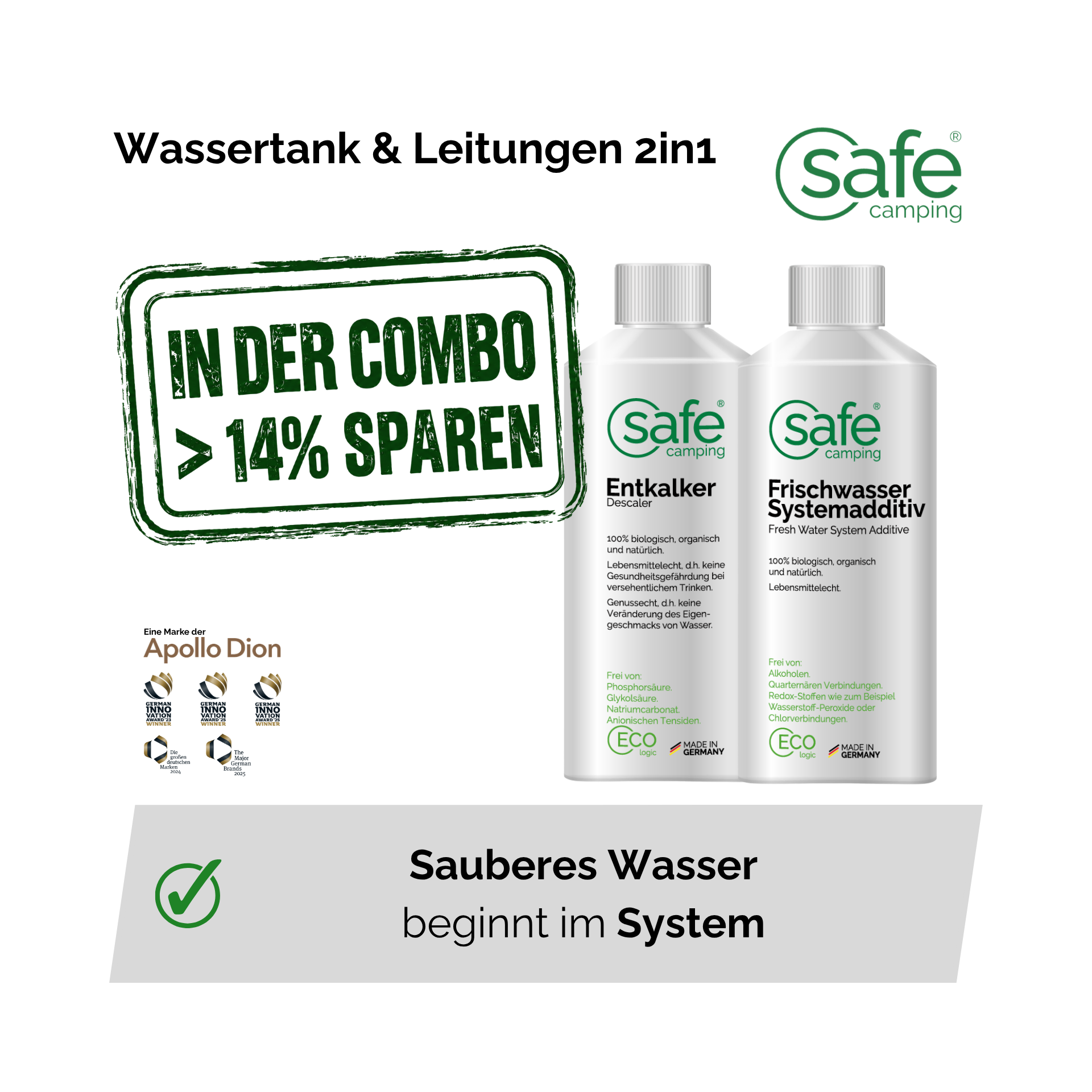 Wassertank & Leitungen 2in1 - Entkalken & Hygiene