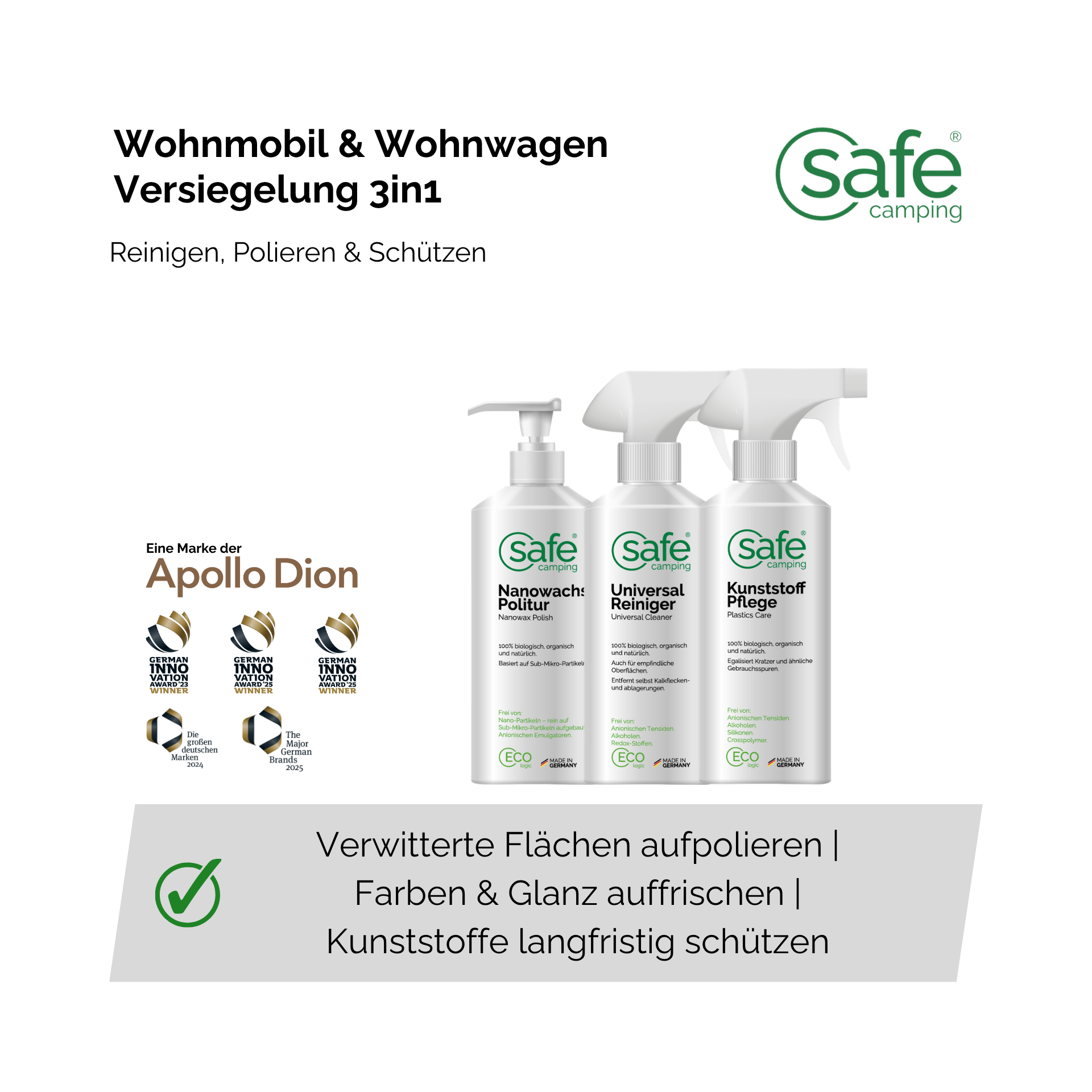 Wohnmobil & Wohnwagen Versiegelung 3in1 - Reinigen, Polieren & Schützen