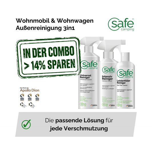 Wohnmobil & Wohnwagen Aussenreinigung 3in1 - Grund-, Intensiv- & Detailreinigung