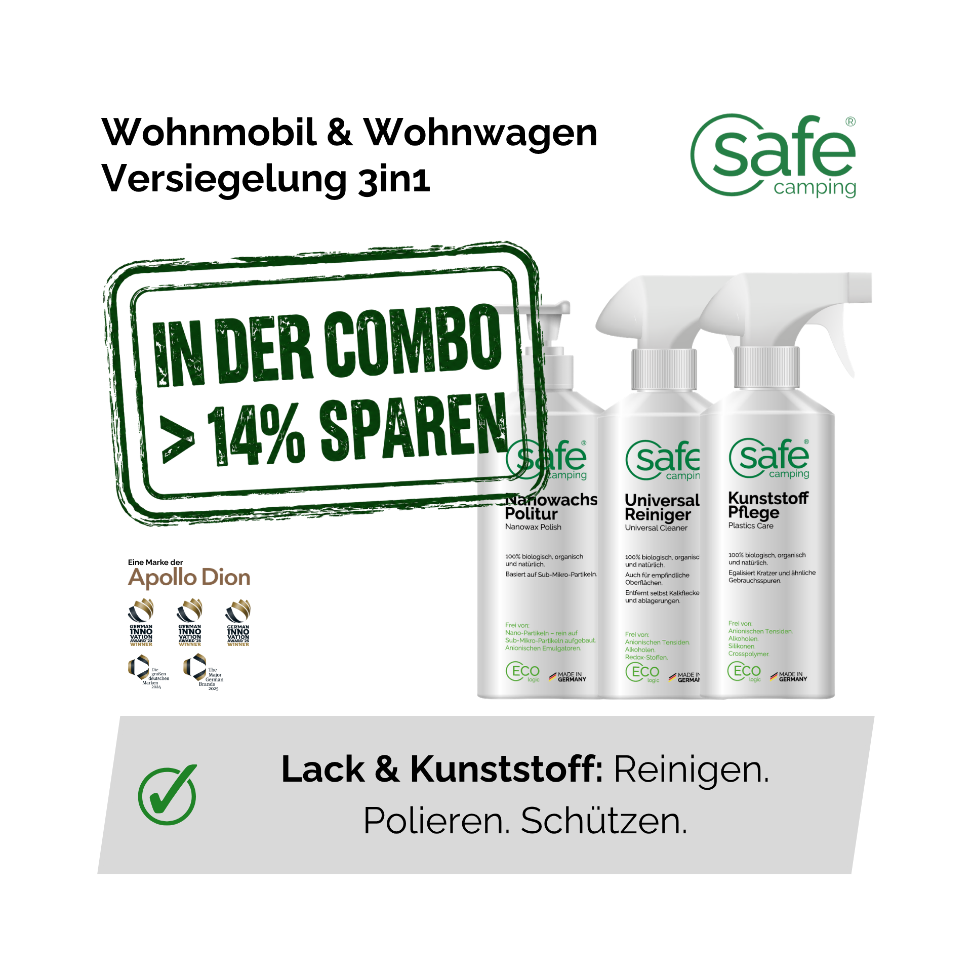 Wohnmobil & Wohnwagen Versiegelung 3in1 - Reinigen, Polieren & Schützen